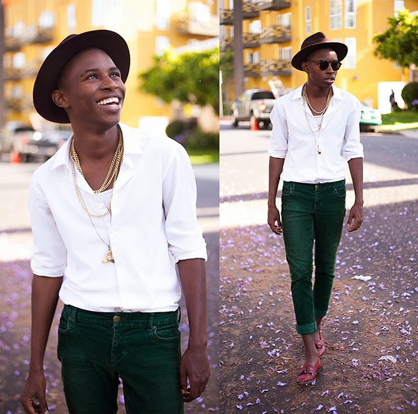 Calça verde hot sale com blusa preta